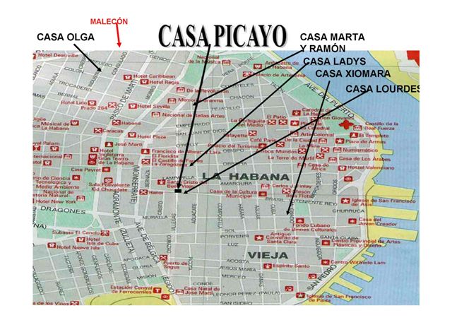 mapa de habana vieja